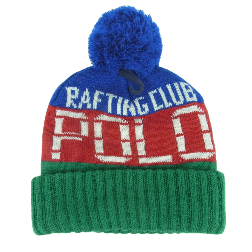 POLO RALPH LAUREN ポロ・ラルフローレン RAFTING CLUB ニット キャップ 帽子 グリーン系 レッド系 ブルー系 ONE SIZE【中古】