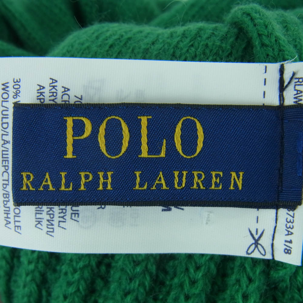 POLO RALPH LAUREN ポロ・ラルフローレン RAFTING CLUB ニット キャップ 帽子 グリーン系 レッド系 ブルー系 ONE SIZE【中古】