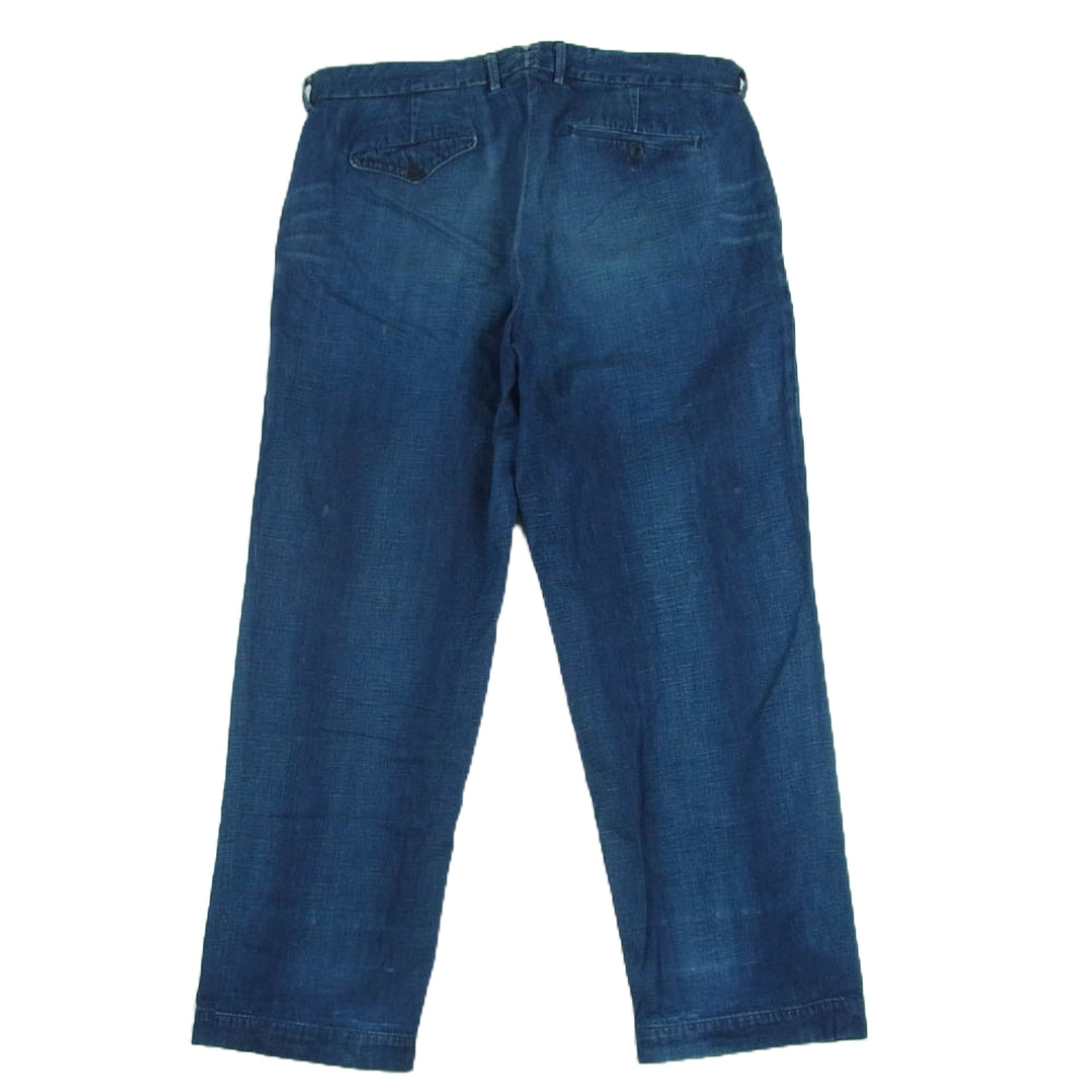 POLO RALPH LAUREN ポロ・ラルフローレン 2タック ストレート デニム パンツ インディゴブルー系 38 / 32【中古】