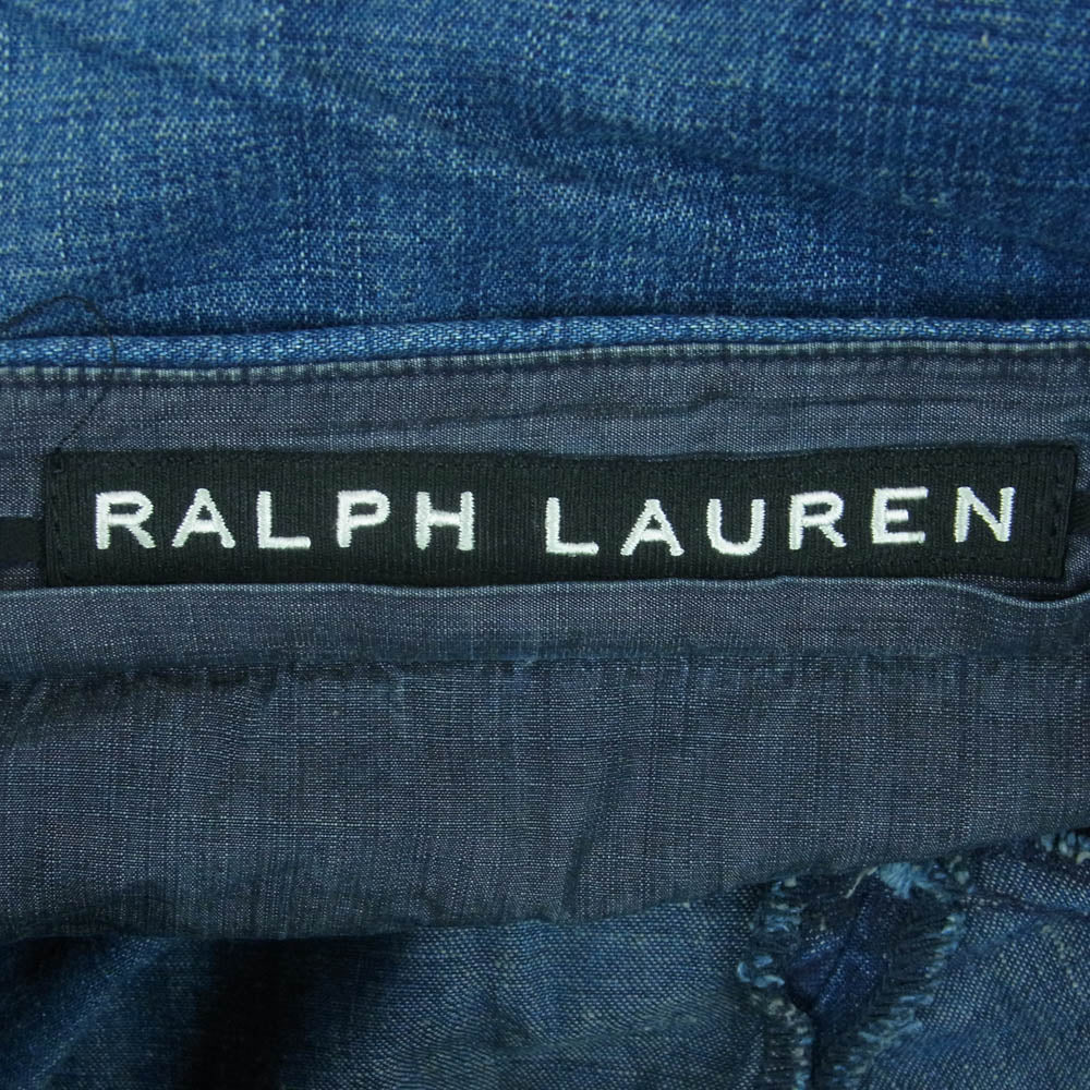 POLO RALPH LAUREN ポロ・ラルフローレン 2タック ストレート デニム パンツ インディゴブルー系 38 / 32【中古】