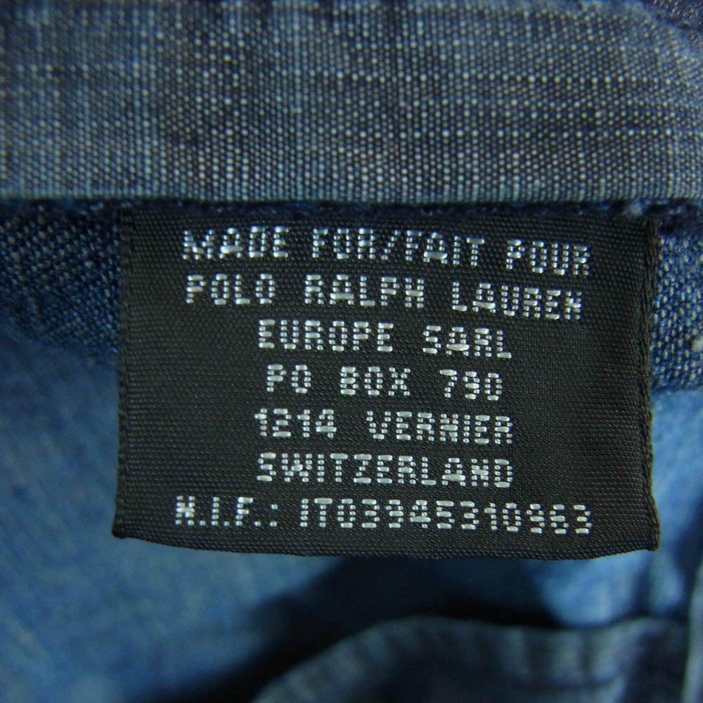 POLO RALPH LAUREN ポロ・ラルフローレン 2タック ストレート デニム パンツ インディゴブルー系 38 / 32【中古】