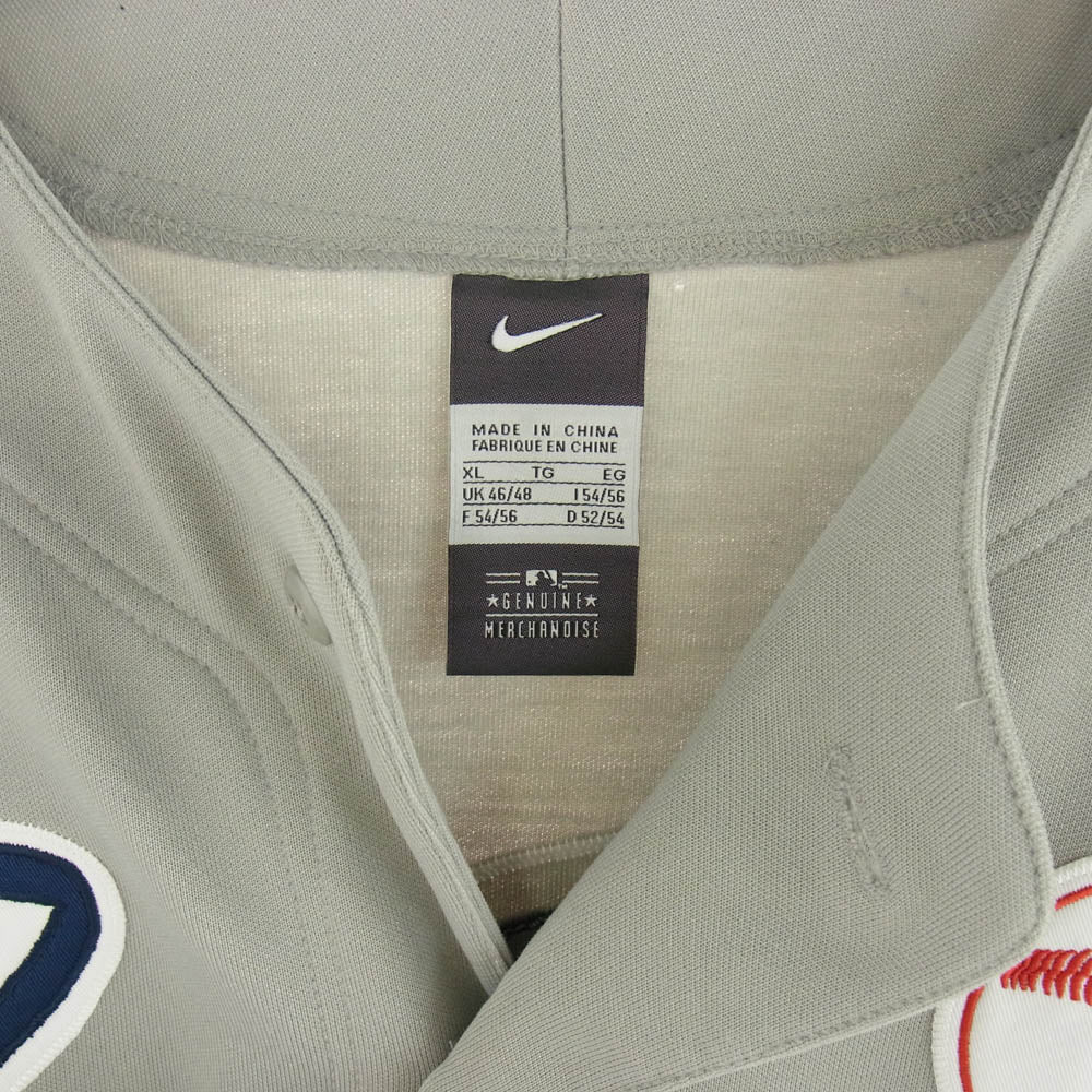 NIKE ナイキ 372382-082 × Futura × be true フューチュラ ビートゥルー ニューヨークヤンキース ベースボール シャツ 半袖 グレー系 ホワイト系 XL【中古】