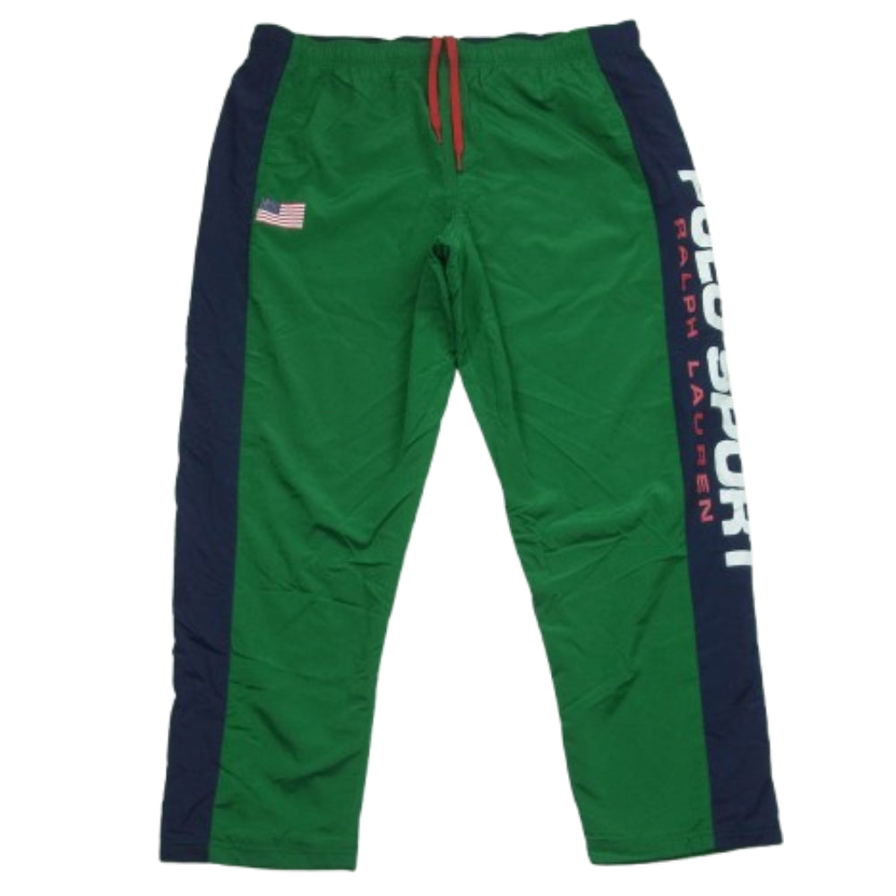 POLO RALPH LAUREN ポロ・ラルフローレン POLO SPORT Nylon Pants ポロスポーツ ナイロン パンツ グリーン系 ダークネイビー系 XXL【中古】