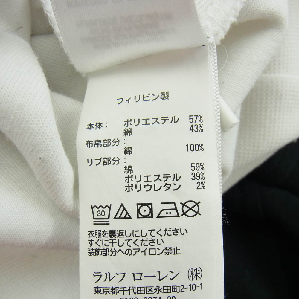 POLO RALPH LAUREN ポロ・ラルフローレン 復刻 SNOW BEACH ラガーシャツ スウェット 長袖 ブラック系 ホワイト系 XL【中古】