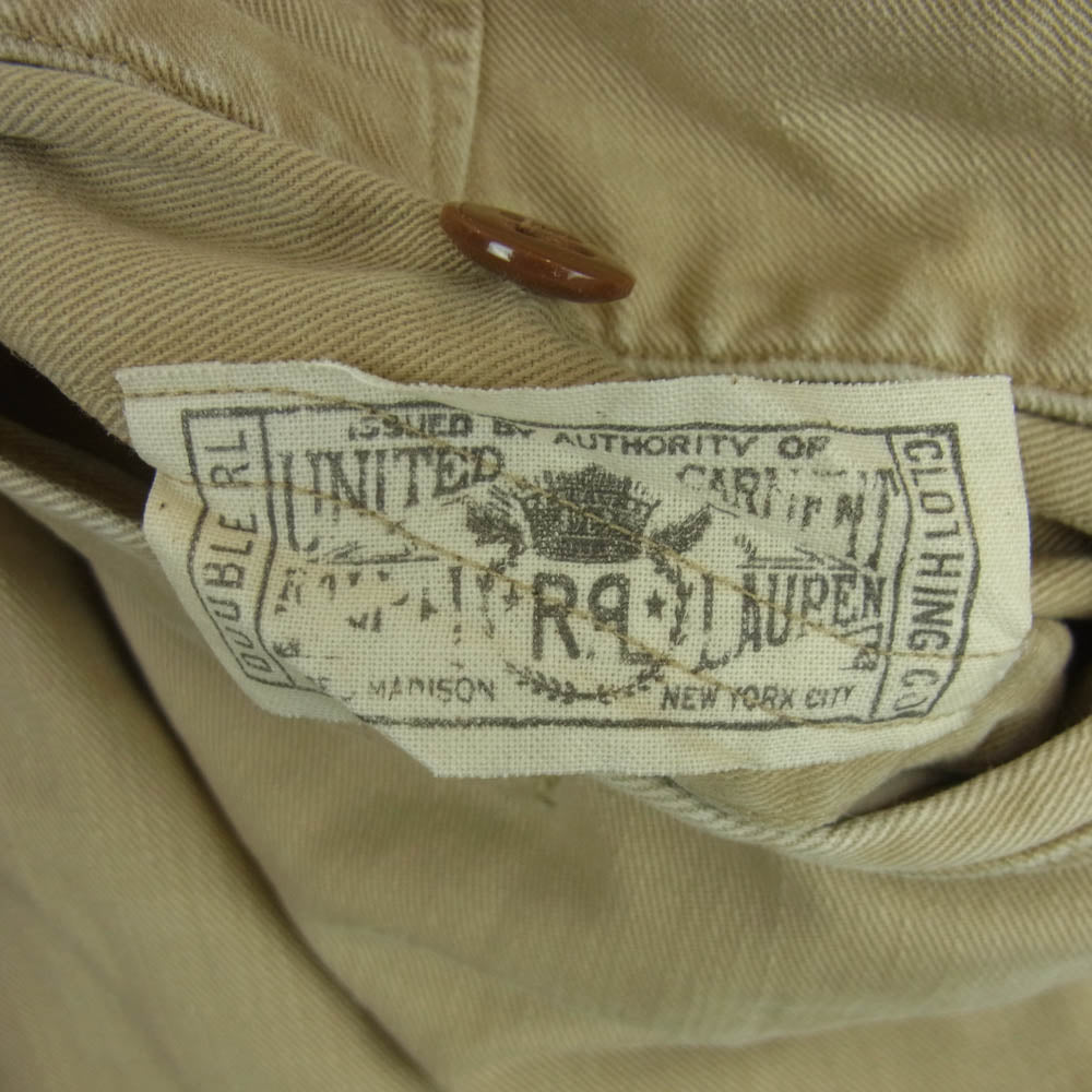 RRL ダブルアールエル 8300-470700 E-93 271M24 U.S. STANDARD CHINO スタンダード チノ パンツ 中国製 ベージュ系 40【中古】