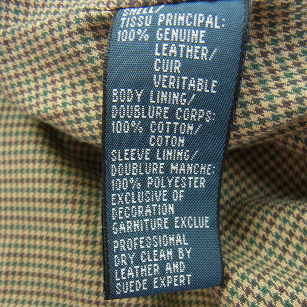 POLO RALPH LAUREN ポロ・ラルフローレン 90's レザー スウィングトップ ジャケット ブラック系 XXL【中古】