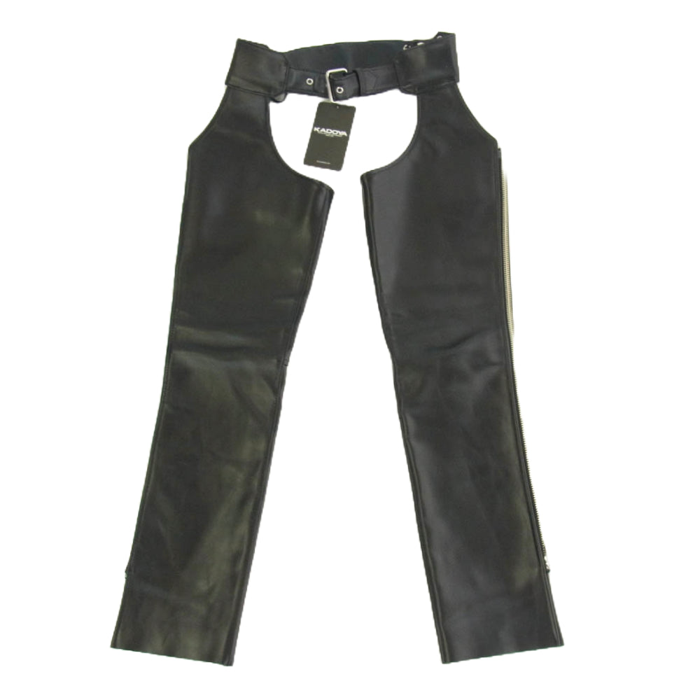 KADOYA カドヤ 2608 カドヤ 札幌ヒストリー別注 チャップス エボパンツ CHAPS-H ハードステア レザーパンツ ブラック系 20【極上美品】【中古】