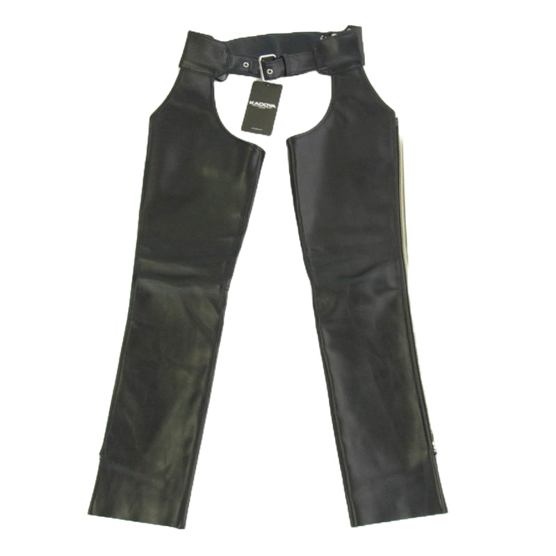 KADOYA カドヤ 2608 カドヤ 札幌ヒストリー別注 チャップス エボパンツ CHAPS-H ハードステア レザーパンツ ブラック系 20【極上美品】【中古】