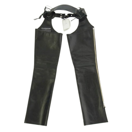 KADOYA カドヤ 2608 カドヤ 札幌ヒストリー別注 チャップス エボパンツ CHAPS-H ハードステア レザーパンツ ブラック系 20【極上美品】【中古】