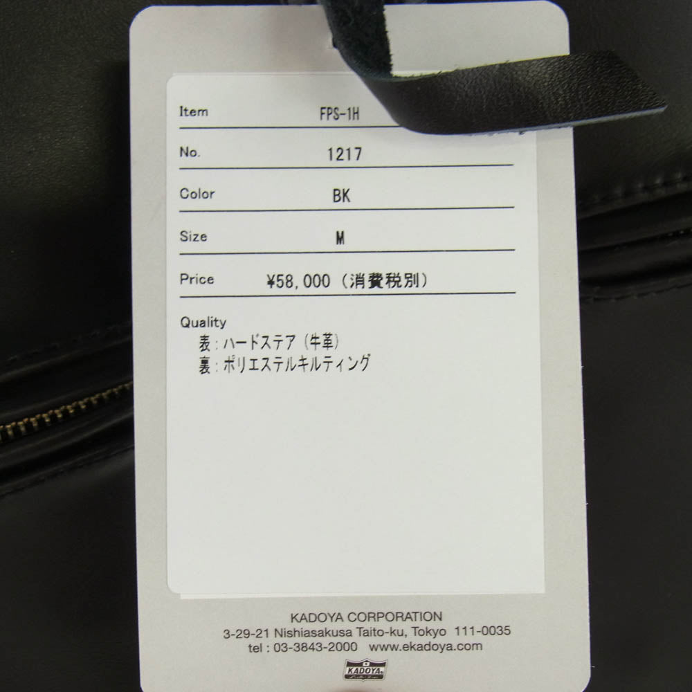 KADOYA カドヤ 1217 カドヤ 札幌ヒストリー別注 FPS-1H ハードステア レザー シングルライダース ブラック系 M【美品】【中古】