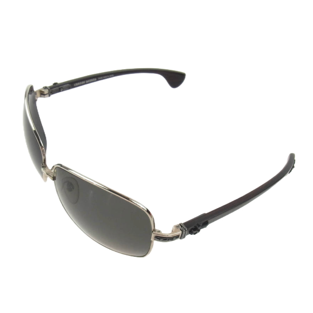 CHROME HEARTS クロムハーツ（原本無） TWINKIE エボニーウッド テンプル サングラス アイウェア ブラック系 シルバー系【中古】
