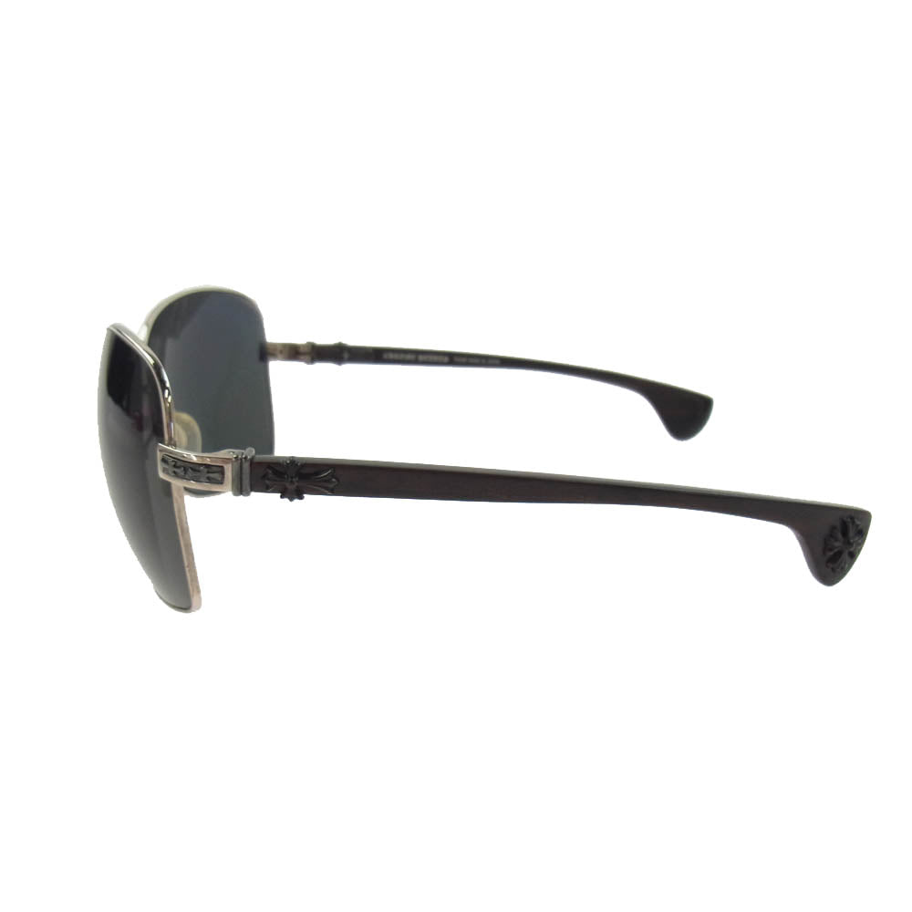 CHROME HEARTS クロムハーツ（原本無） TWINKIE エボニーウッド テンプル サングラス アイウェア ブラック系 シルバー系【中古】