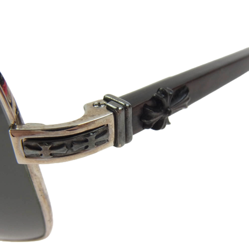 CHROME HEARTS クロムハーツ（原本無） TWINKIE エボニーウッド テンプル サングラス アイウェア ブラック系 シルバー系【中古】