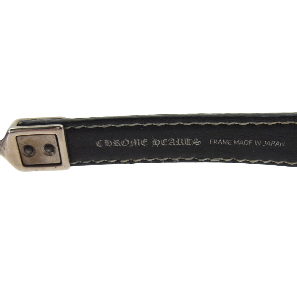 CHROME HEARTS クロムハーツ（原本無） STEPCHILD ステップチャイルド レザー アイウェア サングラス シルバー系 ブラック系【中古】