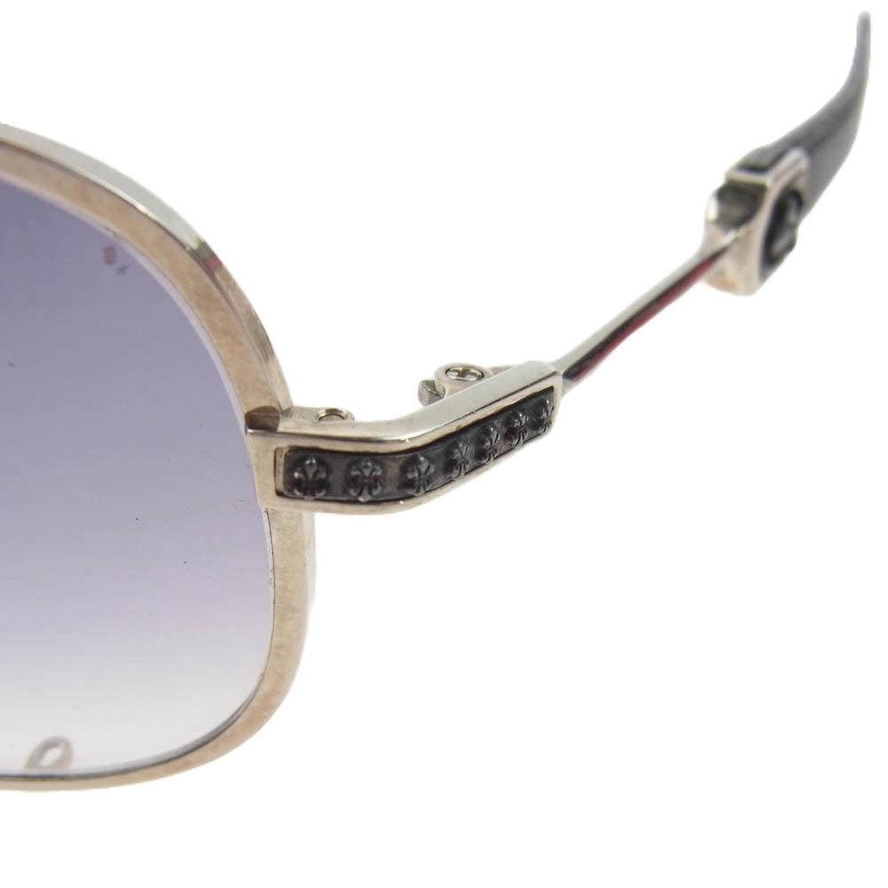 CHROME HEARTS クロムハーツ（原本無） STEPCHILD ステップチャイルド レザー アイウェア サングラス シルバー系 ブラック系【中古】