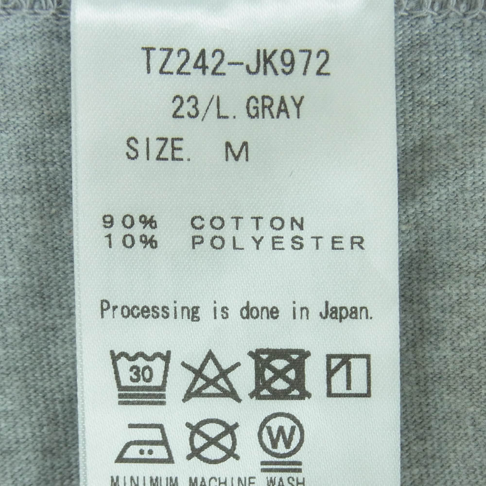 TOGA トーガ TZ242-JK972 TOO PRINT 半袖 Tシャツ コットン ポリエステル 中国製 グレー系 L.GRAY M【中古】