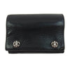 CHROME HEARTS クロムハーツ（原本無） 3FOLD ３フォールド ウォレット フレアボタン レザー ブラック系【中古】