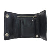CHROME HEARTS クロムハーツ（原本無） 3FOLD ３フォールド ウォレット フレアボタン レザー ブラック系【中古】