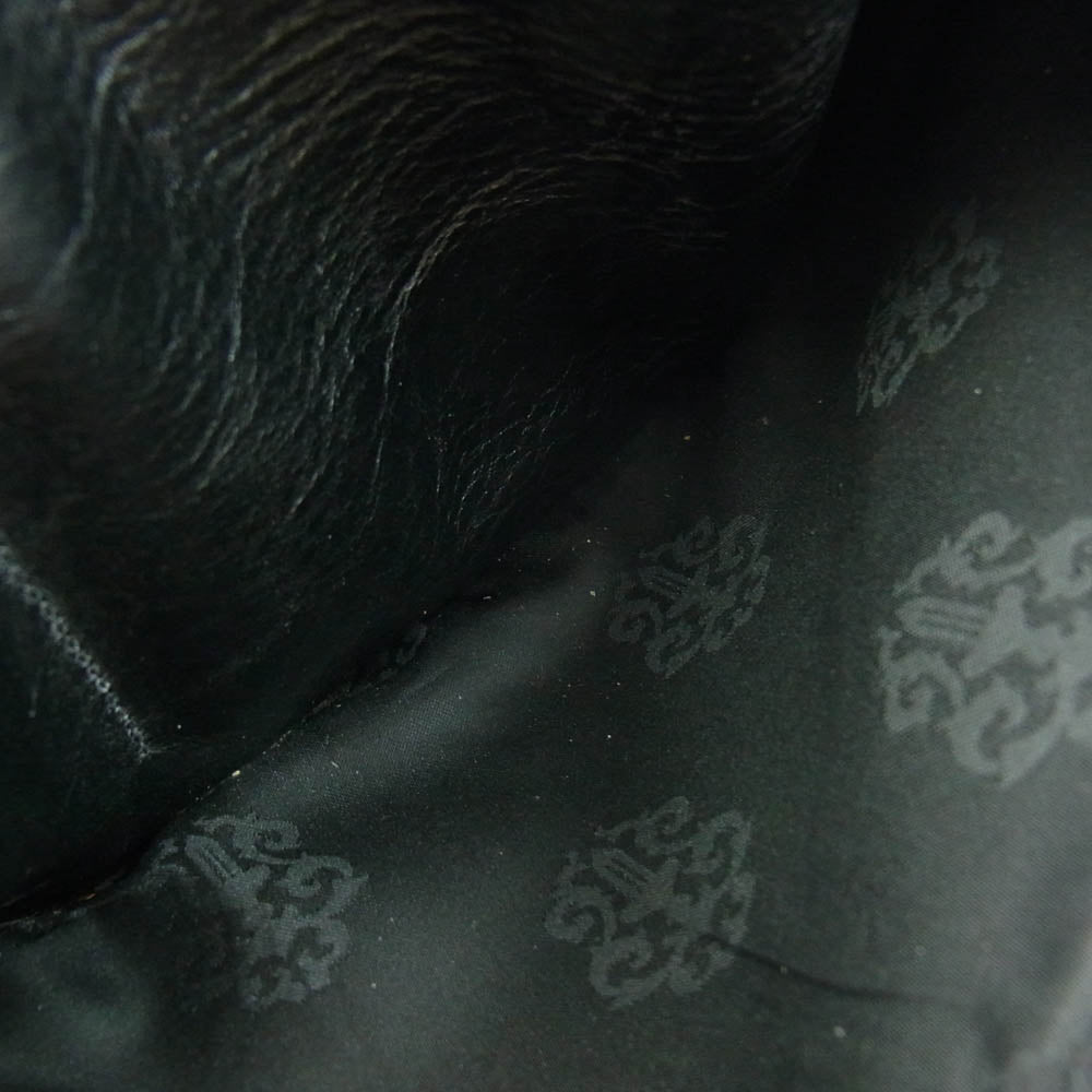 CHROME HEARTS クロムハーツ（原本無） 3FOLD ３フォールド ウォレット フレアボタン レザー ブラック系【中古】