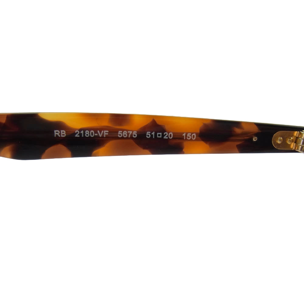 Ray-Ban レイバン RB2180-VF 5675 ラウンド ハバナ フレーム 眼鏡 アイウェア ブラウン系 51□20【中古】