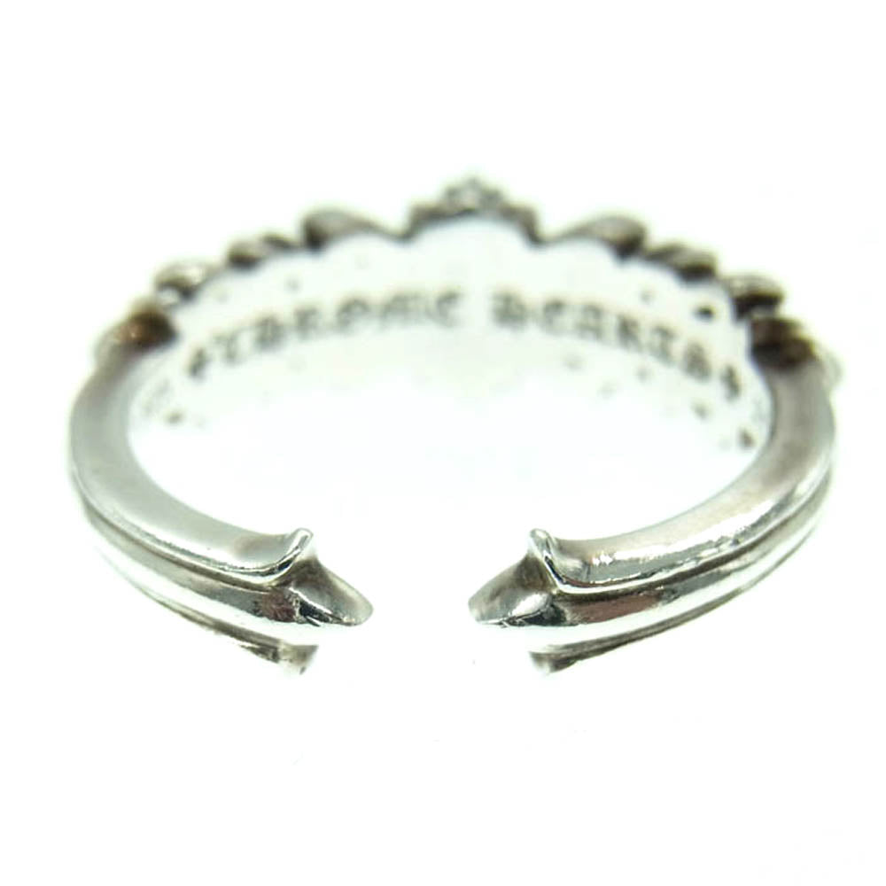 CHROME HEARTS クロムハーツ（原本無） BABY CLSC P D ベイビー クラシック フローラル クロス パヴェ ダイヤ リング シルバー系 11号【中古】