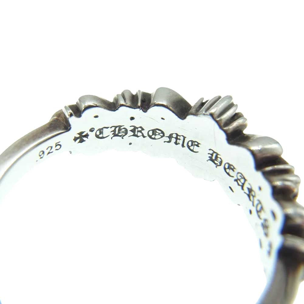 CHROME HEARTS クロムハーツ（原本無） BABY CLSC P D ベイビー クラシック フローラル クロス パヴェ ダイヤ リング シルバー系 11号【中古】