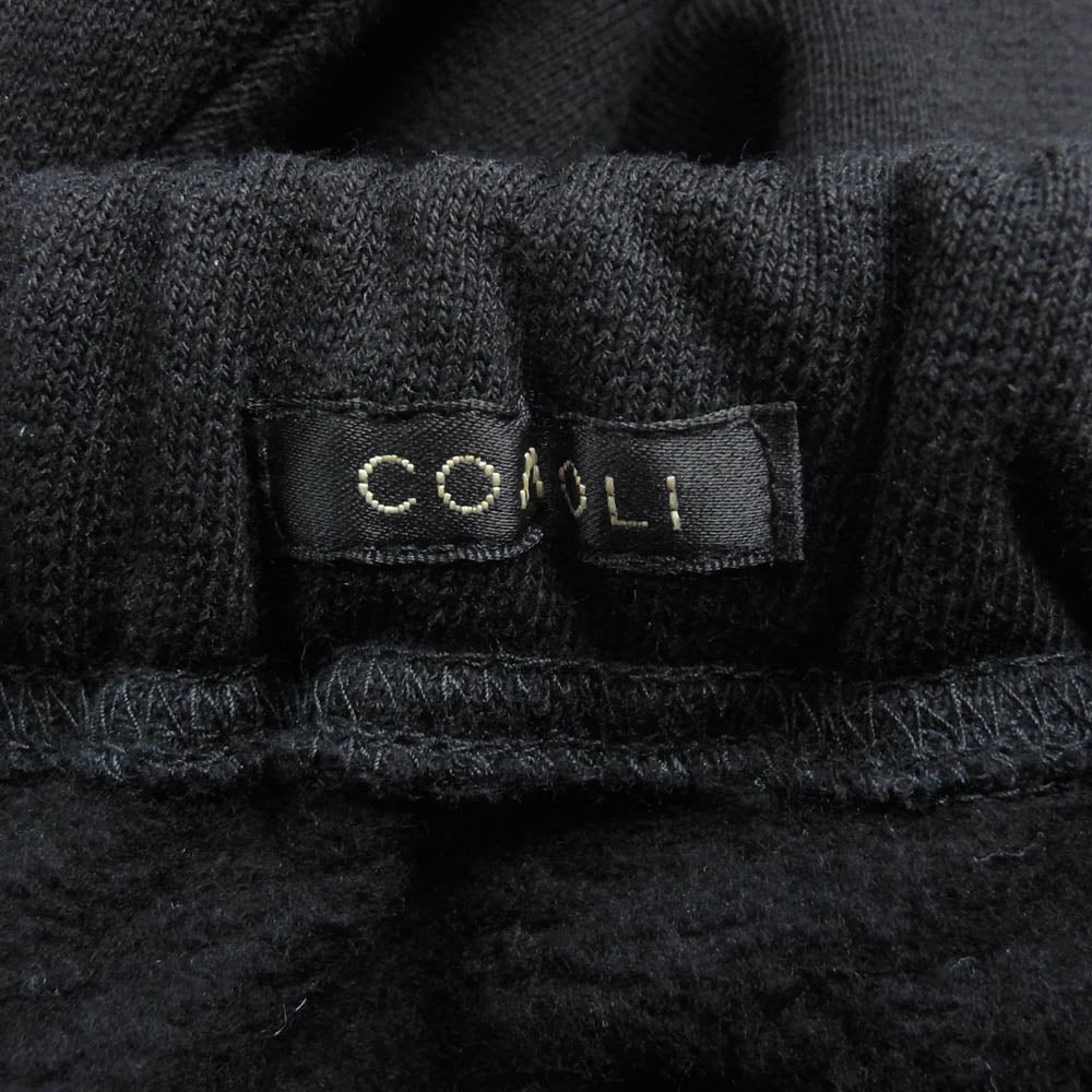 COMOLI コモリ 24AW A03-05004 コットン 裏毛 スウェットパンツ ブラック系 2【極上美品】【中古】