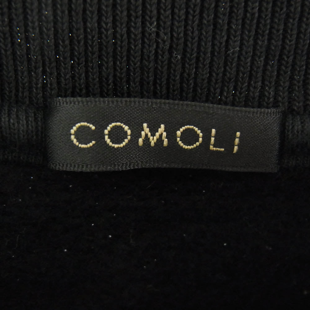 COMOLI コモリ 24AW A03-05003 コットン 裏毛 クルーネック スウェット ブラック系 3【極上美品】【中古】
