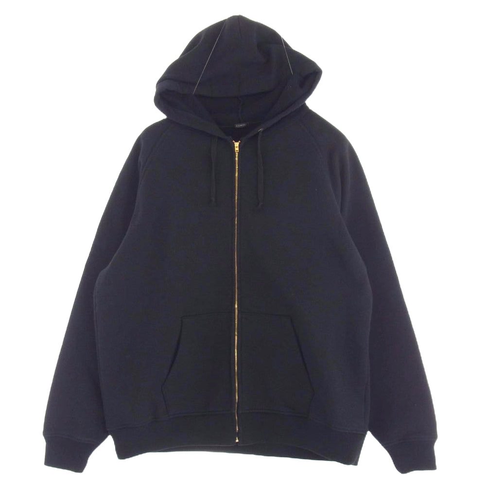COMOLI コモリ 24AW A03-05001 コットン裏毛 ジップパーカー ブラック系 4【中古】