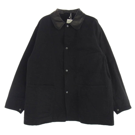 COMOLI コモリ 24AW A03-01027 デニム レザー ワークジャケット ブラック系 2【極上美品】【中古】