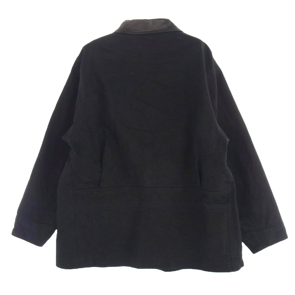 COMOLI コモリ 24AW A03-01027 デニム レザー ワークジャケット ブラック系 2【極上美品】【中古】