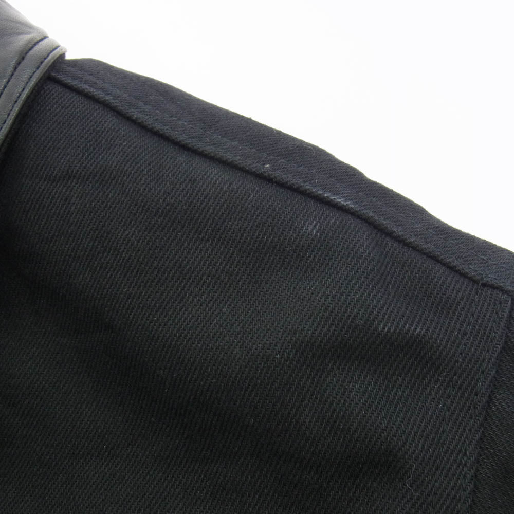 COMOLI コモリ 24AW A03-01027 デニム レザー ワークジャケット ブラック系 2【極上美品】【中古】