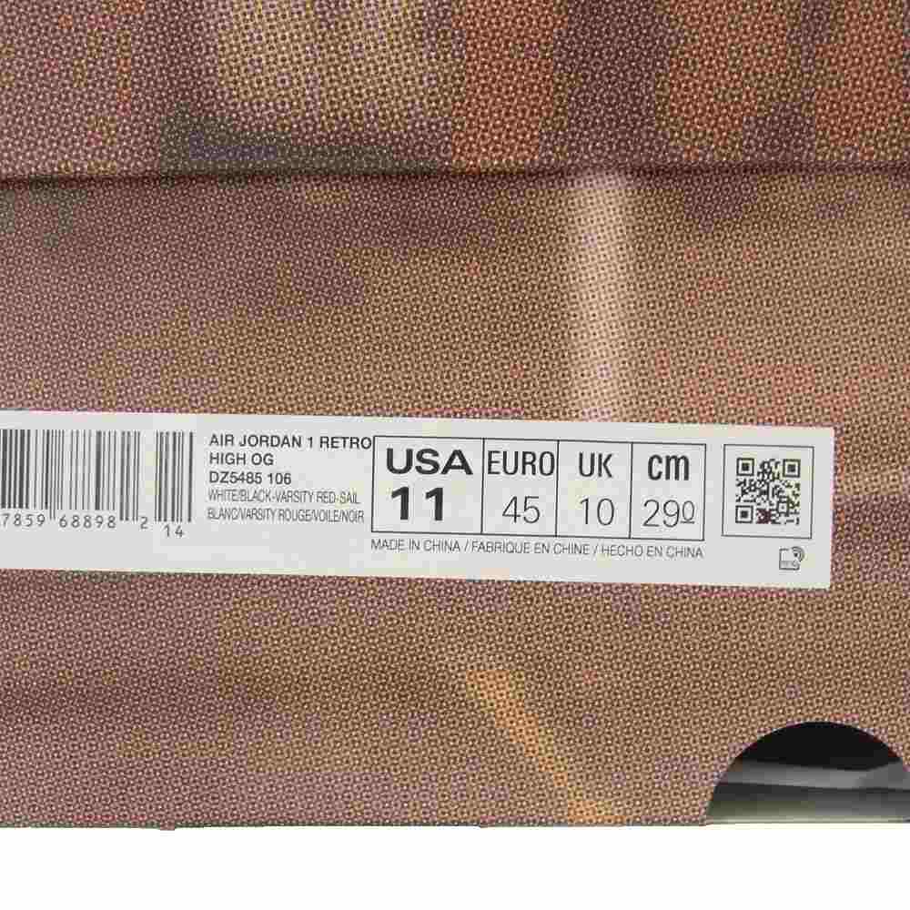 NIKE ナイキ DZ5485-106 Air Jordan 1 Retro High OG Black Toe Reimagined AJ1 エアジョーダン1 レトロ ハイ ブラックトゥリイマジンド スニーカー レッド系 ホワイト系 ブラック系 29cm【新古品】【未使用】【中古】