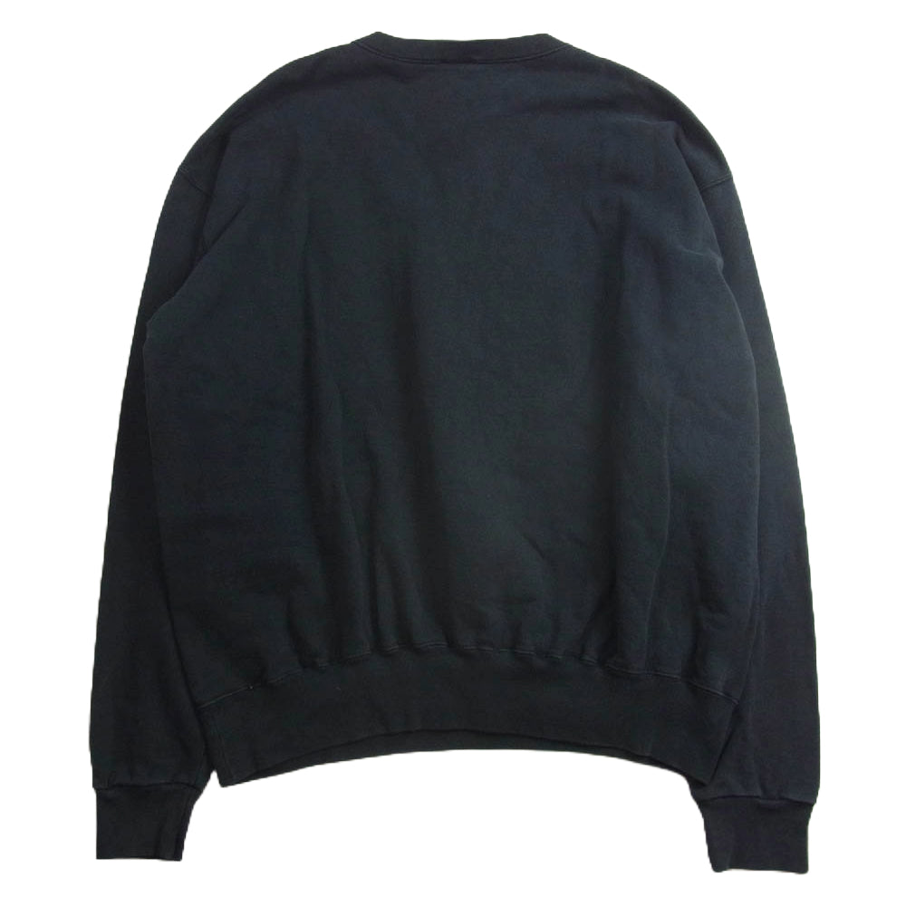 Champion チャンピオン 90's USA製 青刺繍タグ AUTHENTIC APPAREL ロゴ刺繍 スウェット シャツ ブラック系 XXL【中古】