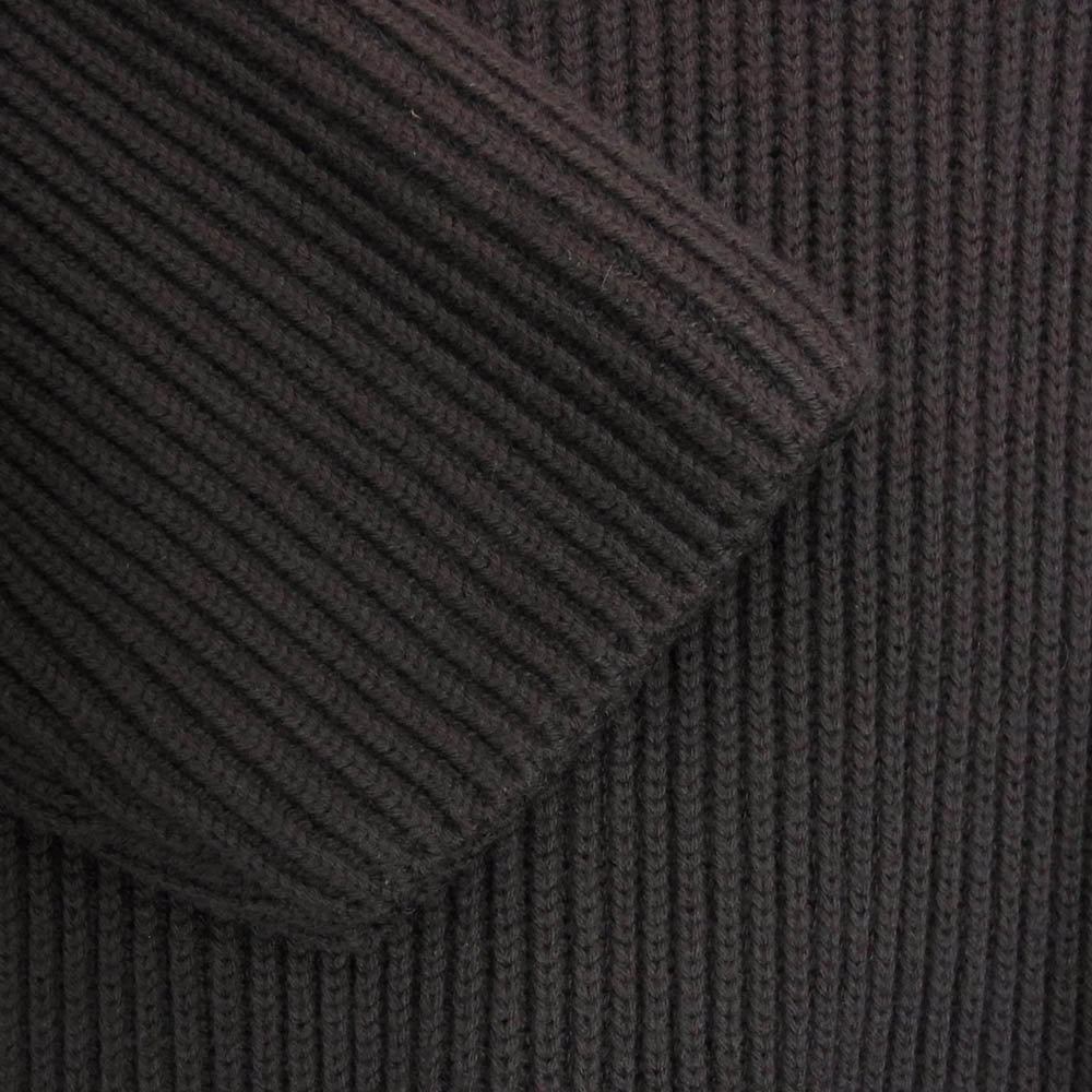 バトナー 22AW BN-22FM-036 SOLID WOOL RIB CREW NECK ソリッドウール リブクルー セーター ニット ダークブラウン系 4【中古】
