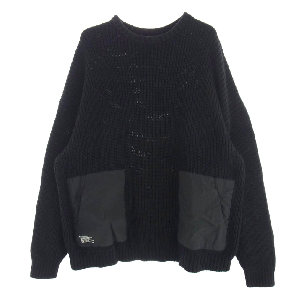 FreshService フレッシュサービス FSW-22-KN_91 CREW NECK COMBAT KNIT クルーネック コンバット ニット ブラック系 M【中古】