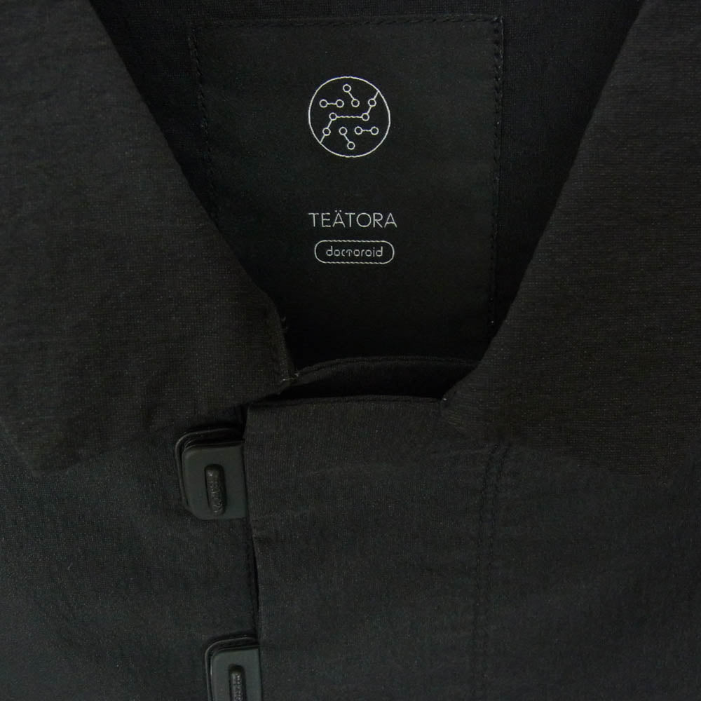 TEATORA テアトラ CAPSULESNAP POLO SHIRT DOCTOROID ナイロン ポロシャツ 半袖 ブラック系 4【中古】