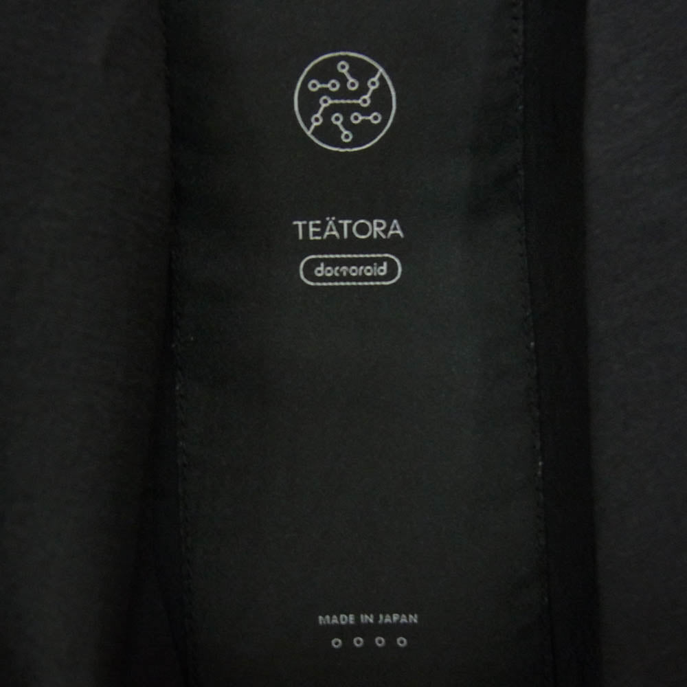 TEATORA テアトラ CAPSULESNAP POLO SHIRT DOCTOROID ナイロン ポロシャツ 半袖 ブラック系 4【中古】