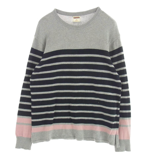 LOST CONTROL ロストコントロール L22A3-7019 Basque Knit Sew 10ゲージ ニット ソー セーター グレー系 ブラック系 4【中古】