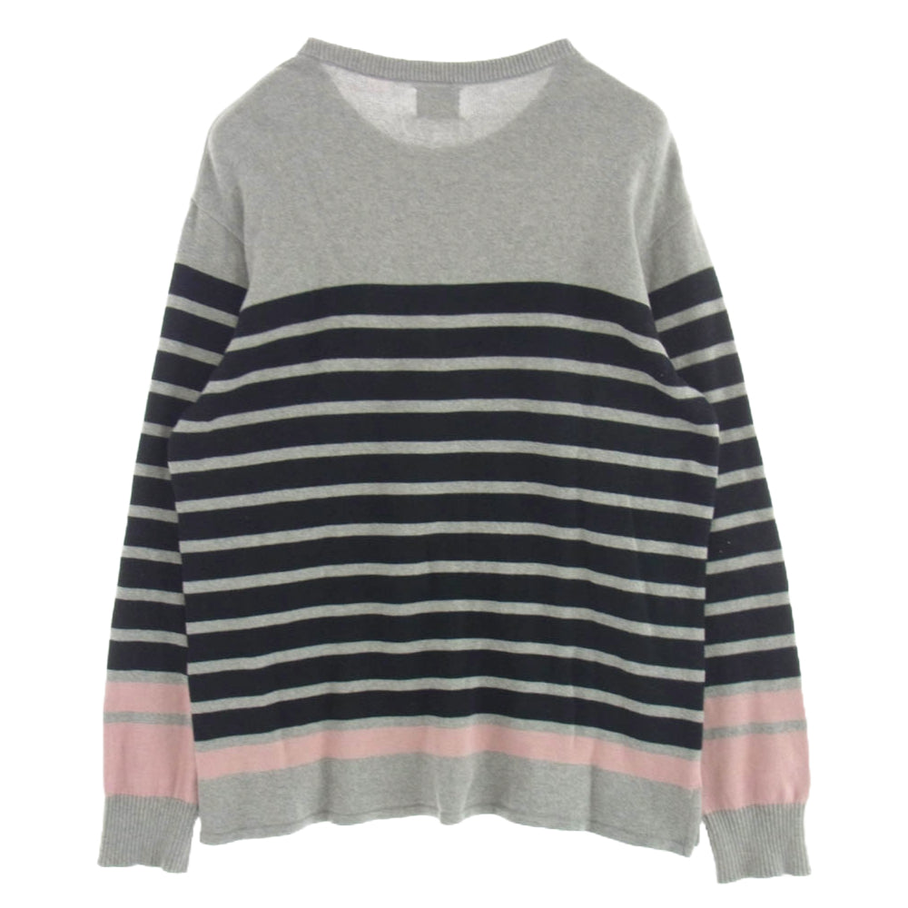 LOST CONTROL ロストコントロール L22A3-7019 Basque Knit Sew 10ゲージ ニット ソー セーター グレー系 ブラック系 4【中古】