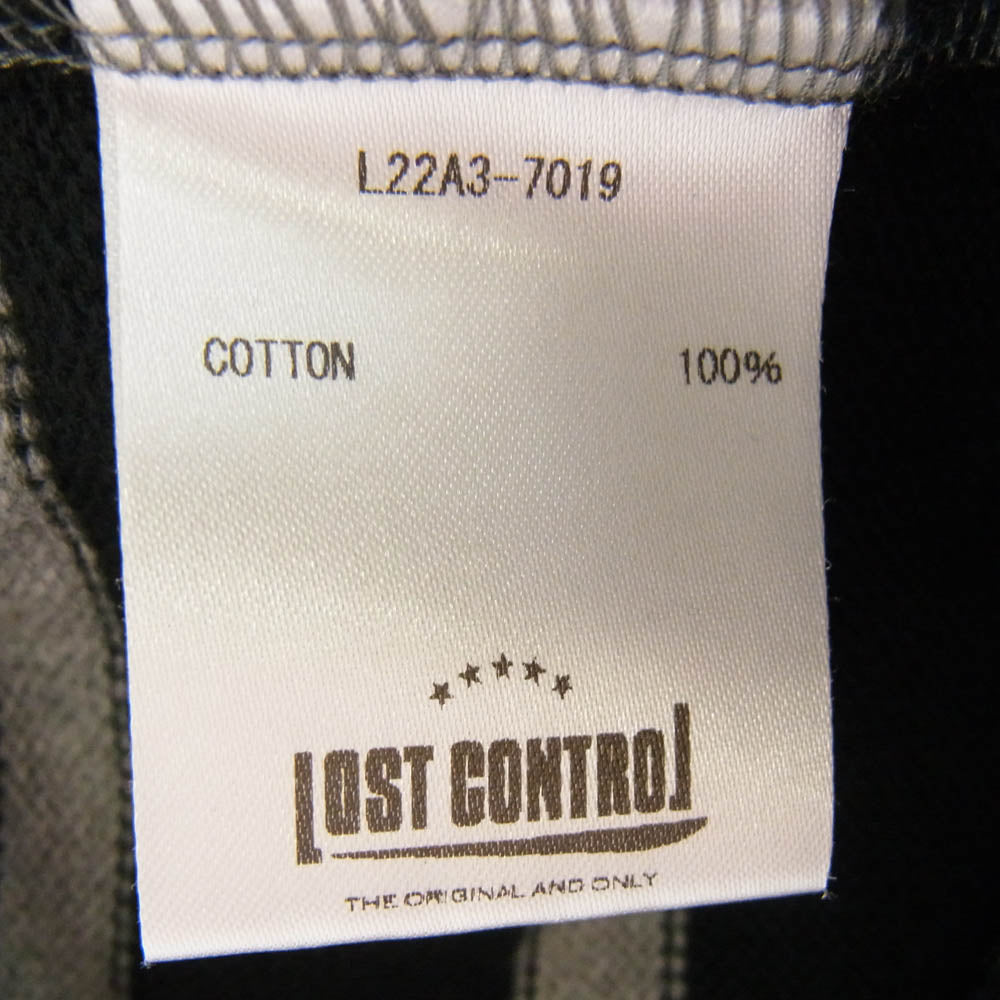 LOST CONTROL ロストコントロール L22A3-7019 Basque Knit Sew 10ゲージ ニット ソー セーター グレー系 ブラック系 4【中古】