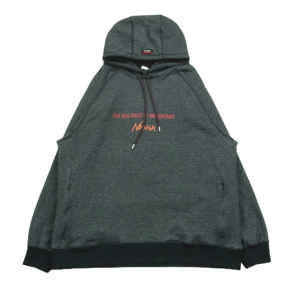 NANGA ナンガ NW2331-1F230 ECO HYBRID THE BALANCE SWEAT HOODIE エコ ハイブリッド ザ バランス スウェット フーディー パーカー グレー系 XL【中古】