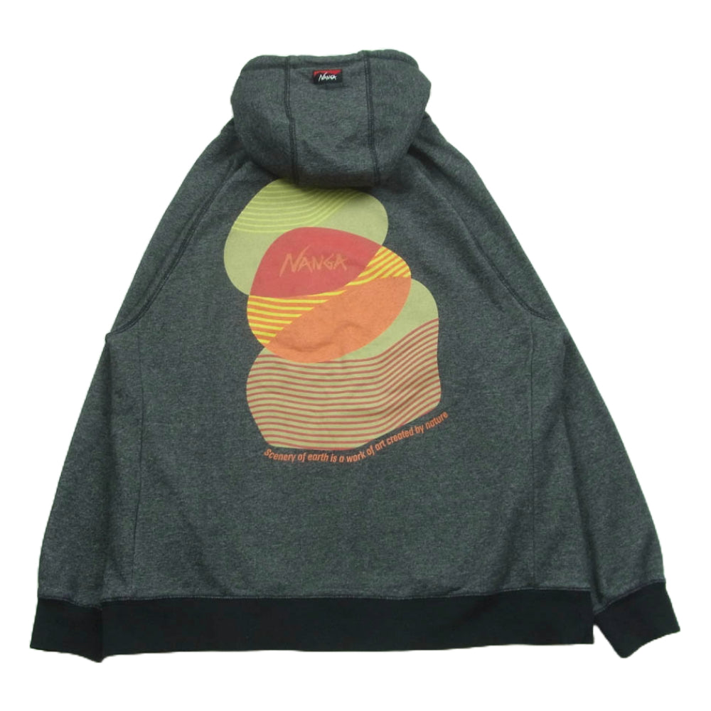 NANGA ナンガ NW2331-1F230 ECO HYBRID THE BALANCE SWEAT HOODIE エコ ハイブリッド ザ バランス スウェット フーディー パーカー グレー系 XL【中古】