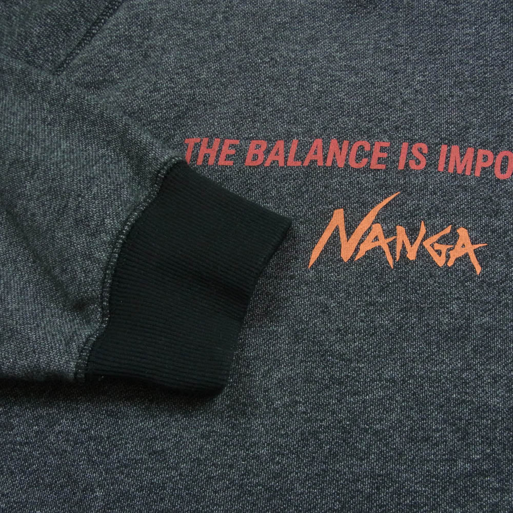 NANGA ナンガ NW2331-1F230 ECO HYBRID THE BALANCE SWEAT HOODIE エコ ハイブリッド ザ バランス スウェット フーディー パーカー グレー系 XL【中古】