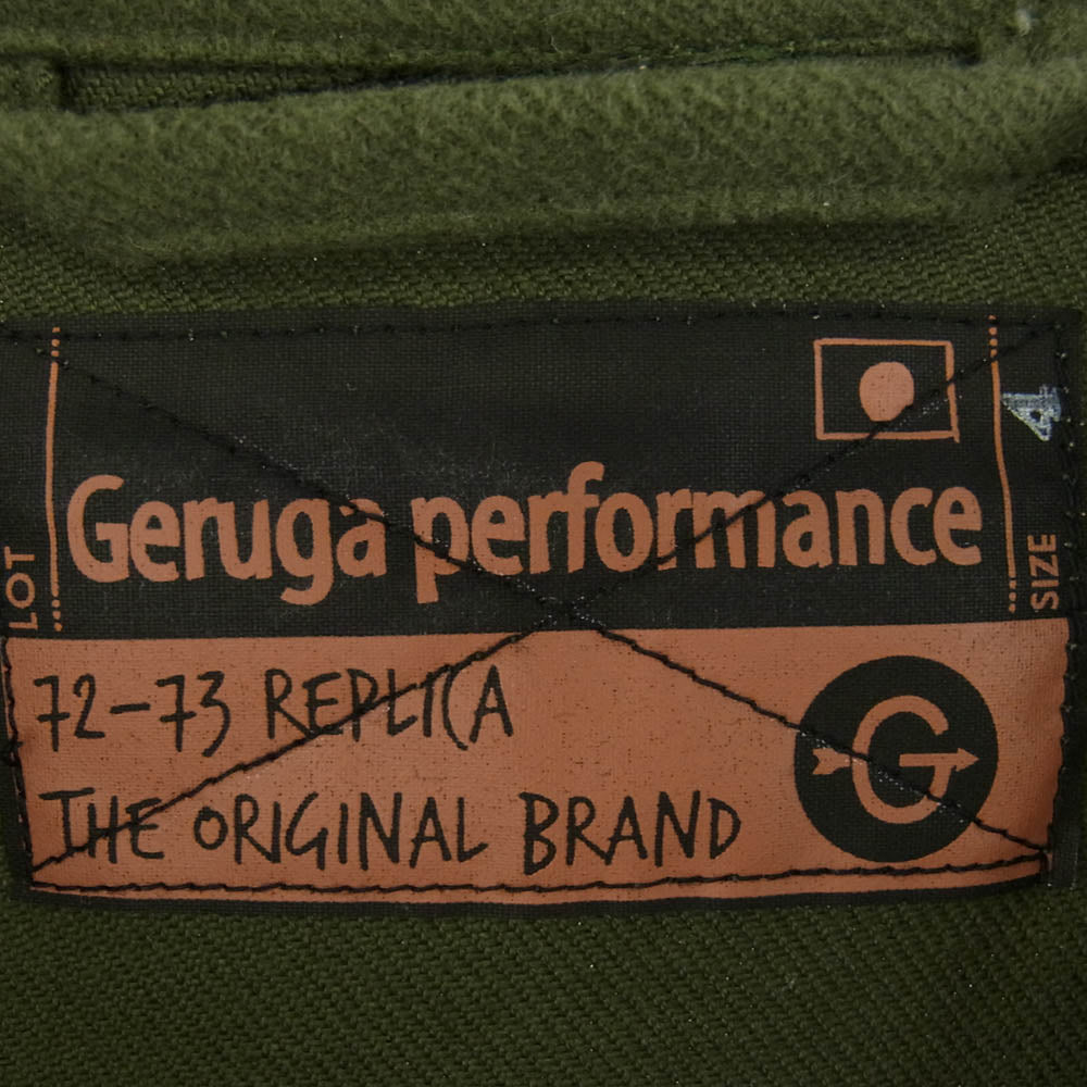 GERUGA ゲルガ GR-S-156 MILITARY FLANNEL SHIRTS ミリタリーフランネル シャツ ジャケット オーバーサイズ ラグラン シャツ モスグリーン系 4【中古】