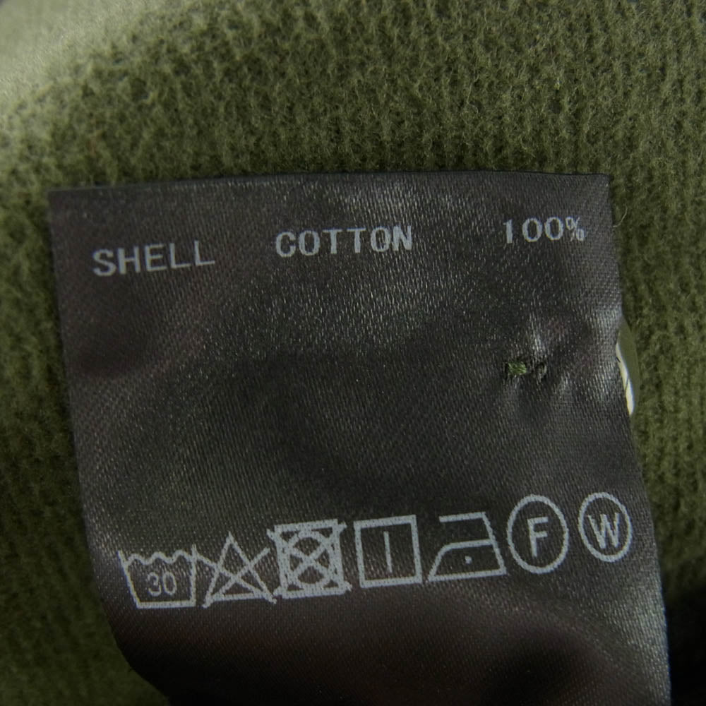 GERUGA ゲルガ GR-S-156 MILITARY FLANNEL SHIRTS ミリタリーフランネル シャツ ジャケット オーバーサイズ ラグラン シャツ モスグリーン系 4【中古】