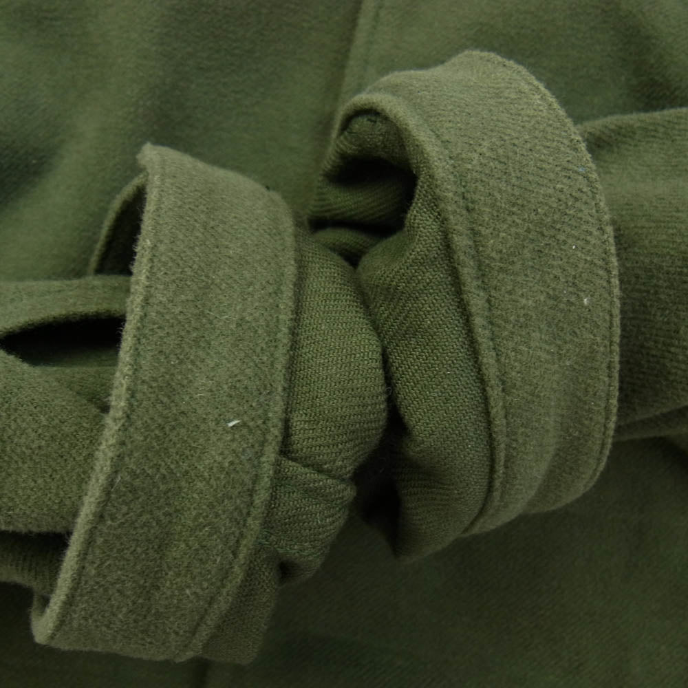 GERUGA ゲルガ GR-S-156 MILITARY FLANNEL SHIRTS ミリタリーフランネル シャツ ジャケット オーバーサイズ ラグラン シャツ モスグリーン系 4【中古】