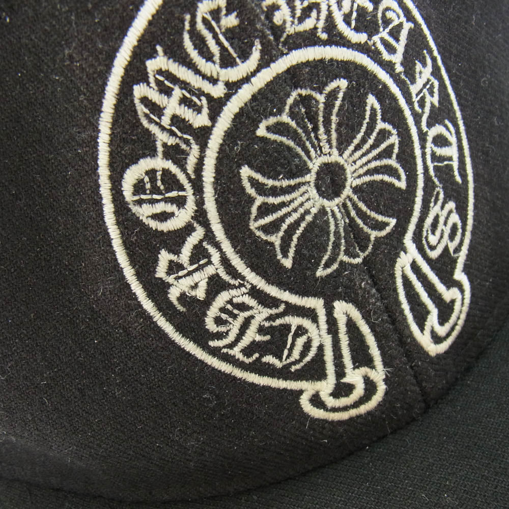 CHROME HEARTS クロムハーツ（原本無） BASEBALL TRUCKER ホースシュー刺繍 ウール ベースボール トラッカー キャップ クロスボール付き ブラック系【中古】