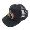 CHROME HEARTS クロムハーツ（原本無） 24SS Camo Cementary Cross Tracker Cap カモフラージュ セメタリークロス トラッカー メッシュ キャップ クロスボール付き ブラック系【中古】