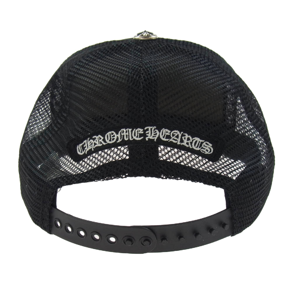 CHROME HEARTS クロムハーツ（原本無） 24SS Camo Cementary Cross Tracker Cap カモフラージュ セメタリークロス トラッカー メッシュ キャップ クロスボール付き ブラック系【中古】